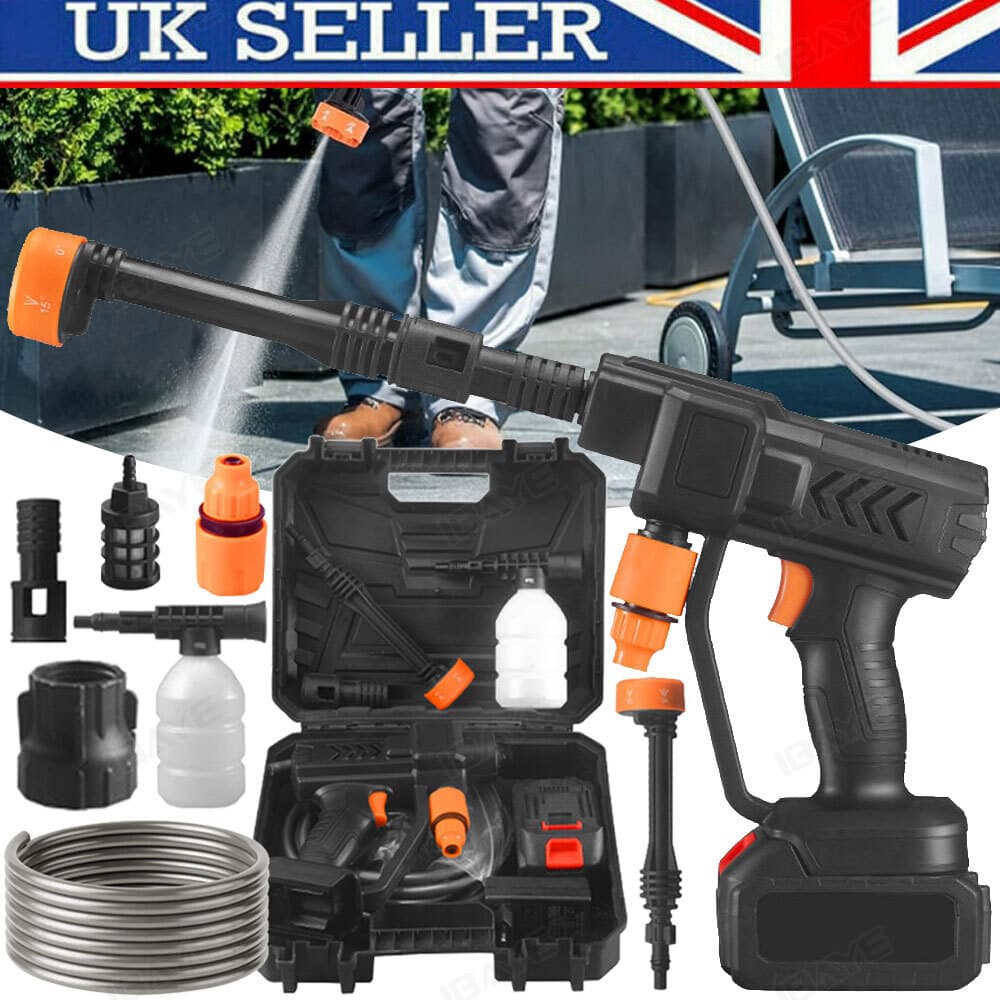 2 battery portable cordless car high pressure washer jet water wash
