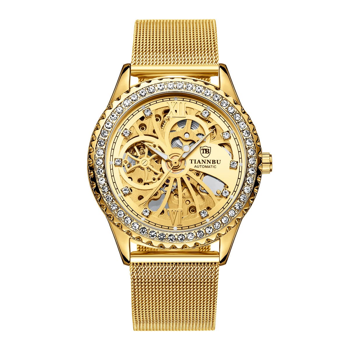 Diamond automatic mechanical watch men