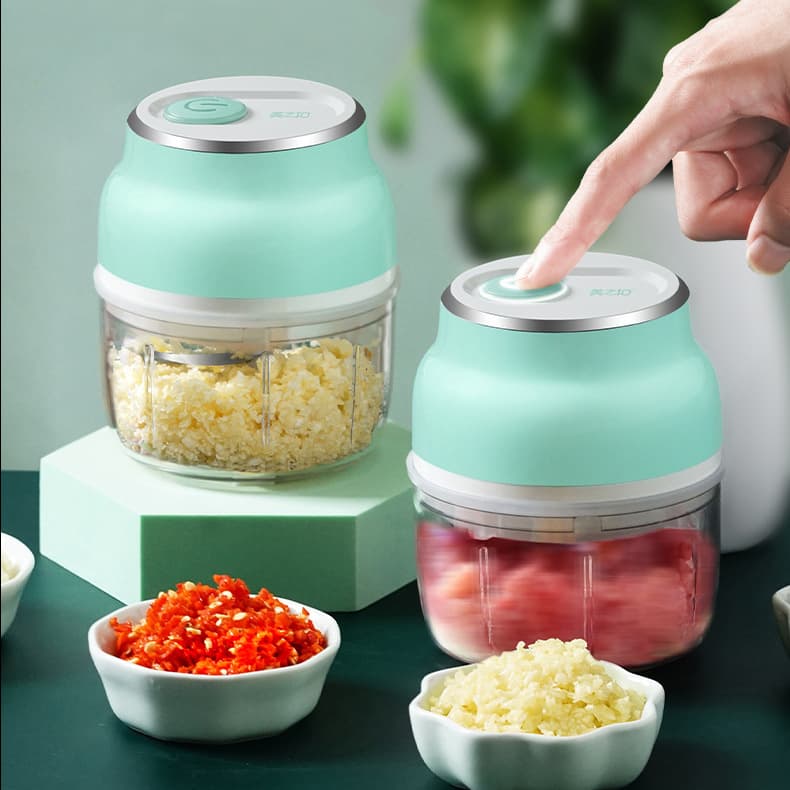 Portable electric mini garlic cutter masher vegetable fruit meat food