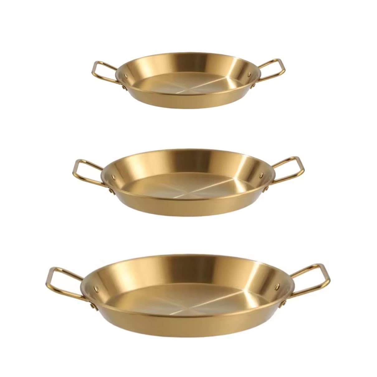 3pcs stainless steel double ear seafood rice pot frying pan crayfish