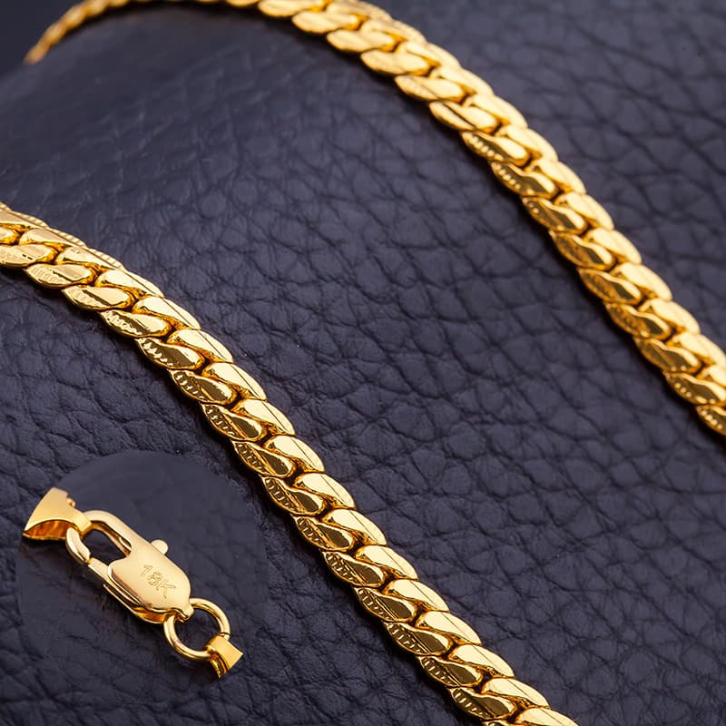5MM full side 18K necklace