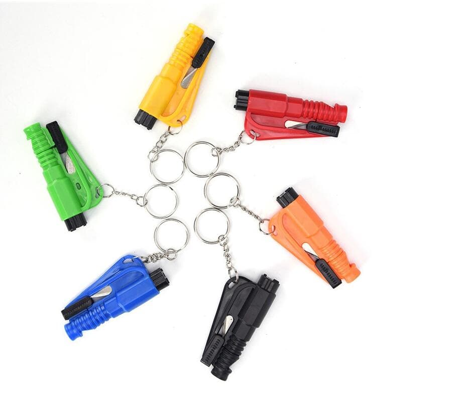 Mini emergency safety hammer keychain