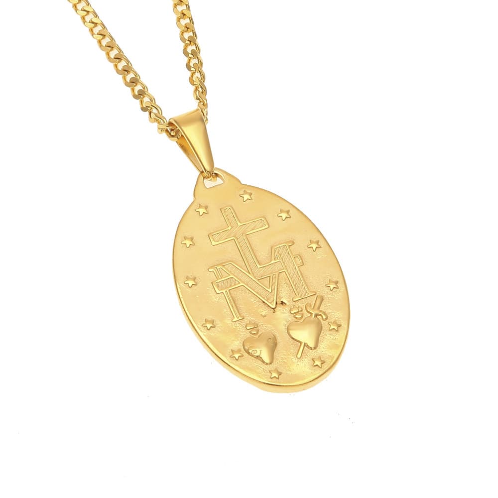Cross virgin magic pendant