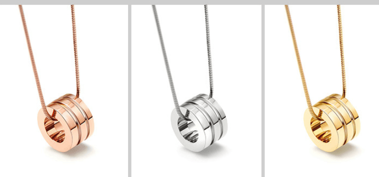 Rose Gold titanium screw screwdriver Necklace 18K plating color