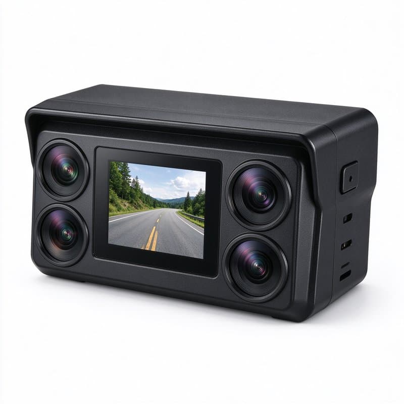 1080P quad lens dash cam HD night vision car DVR S7 for daily use