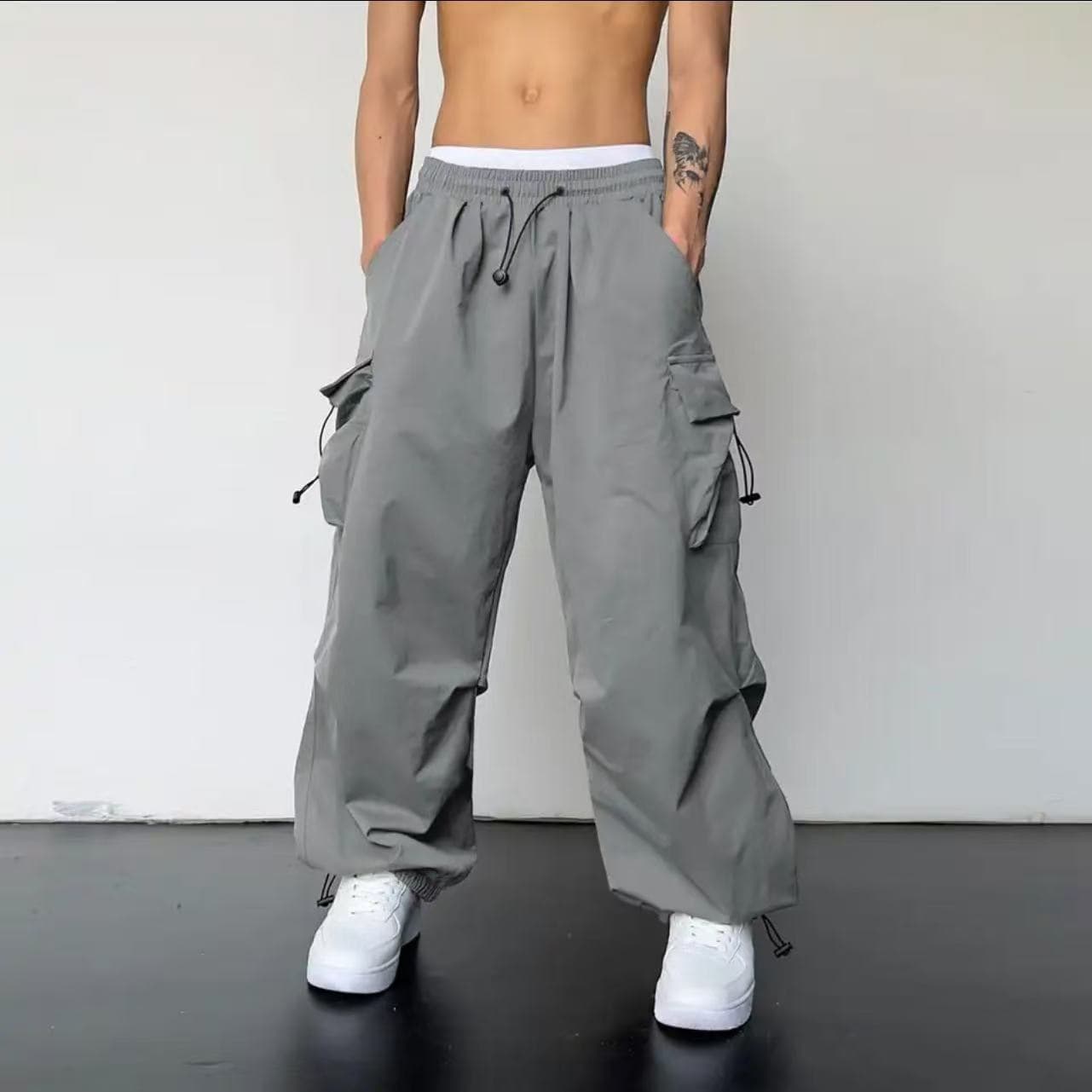 American- vintage work pants, summer versatile Straight-leg, drapey