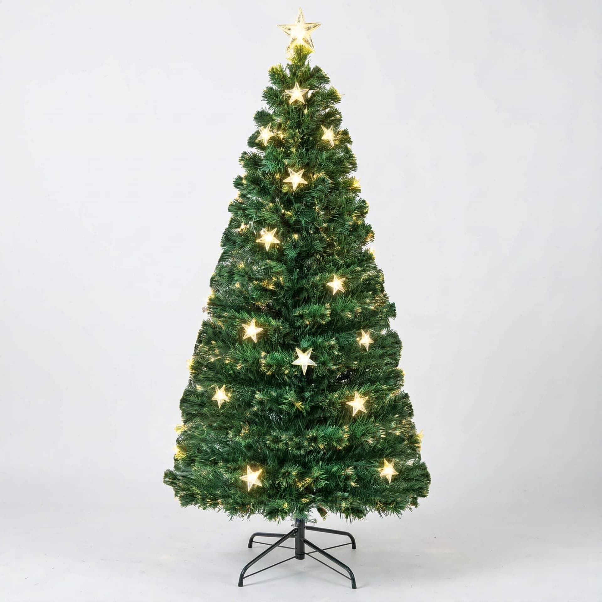 Fiber optic artificial Christmas tree 5FT with 21 star LED lights