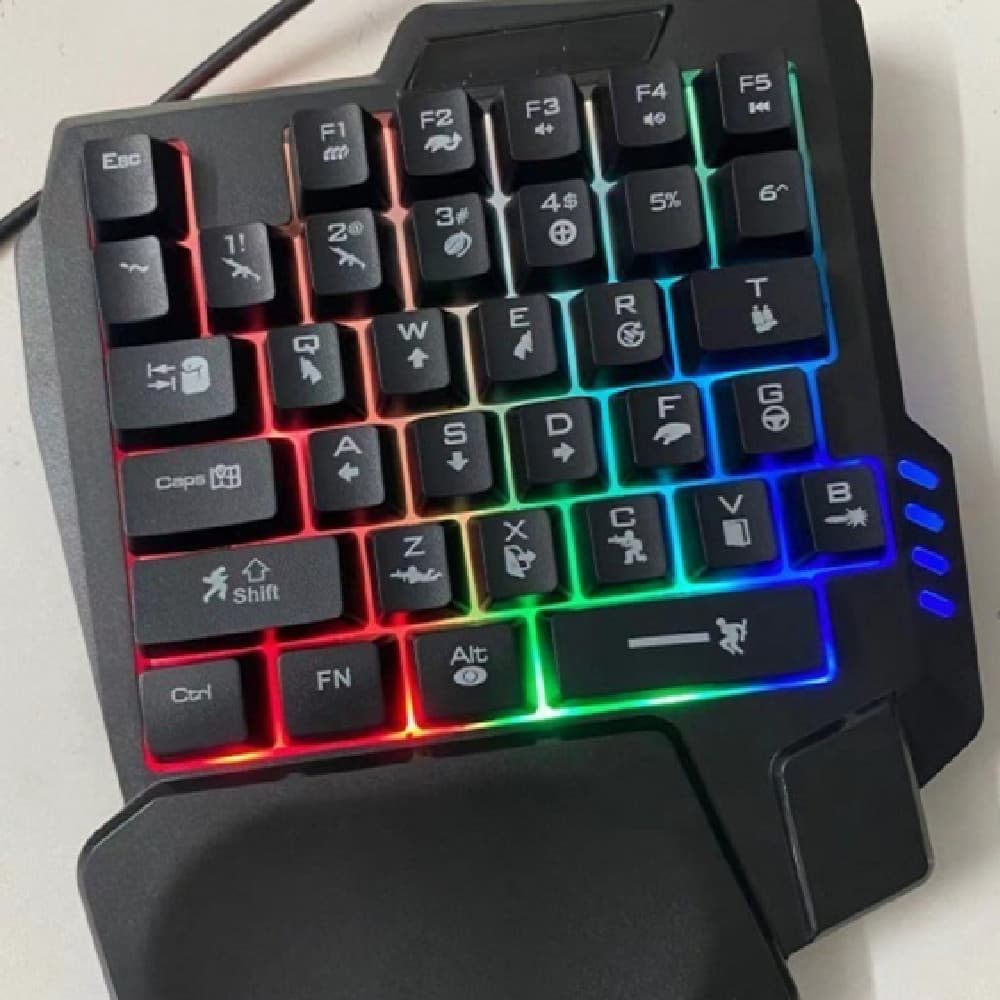 Single-handed mechanical keyboard and mouse suit