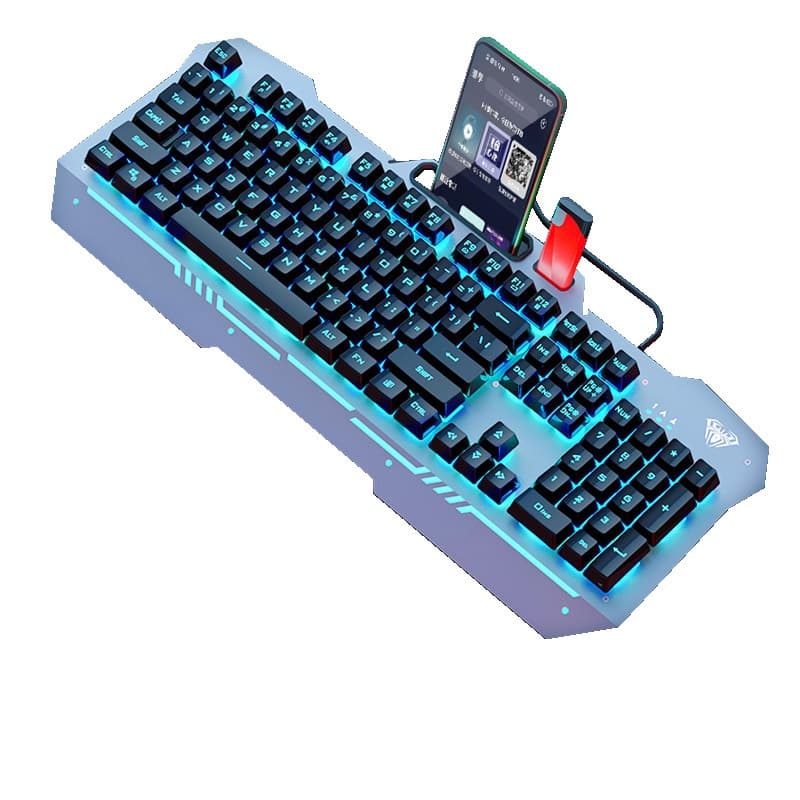 Mechanical feeling wired key mouse headset bundle