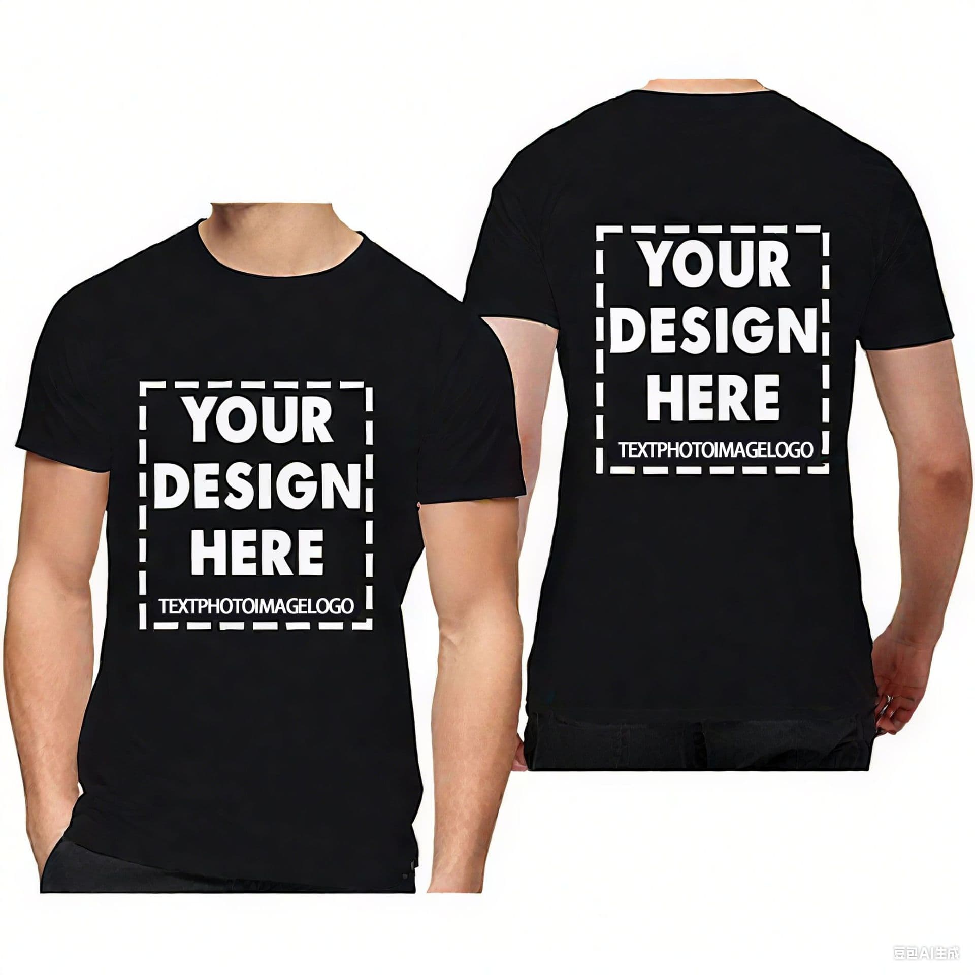 Customized US size Short-sleeved T-shirts and Plus-size