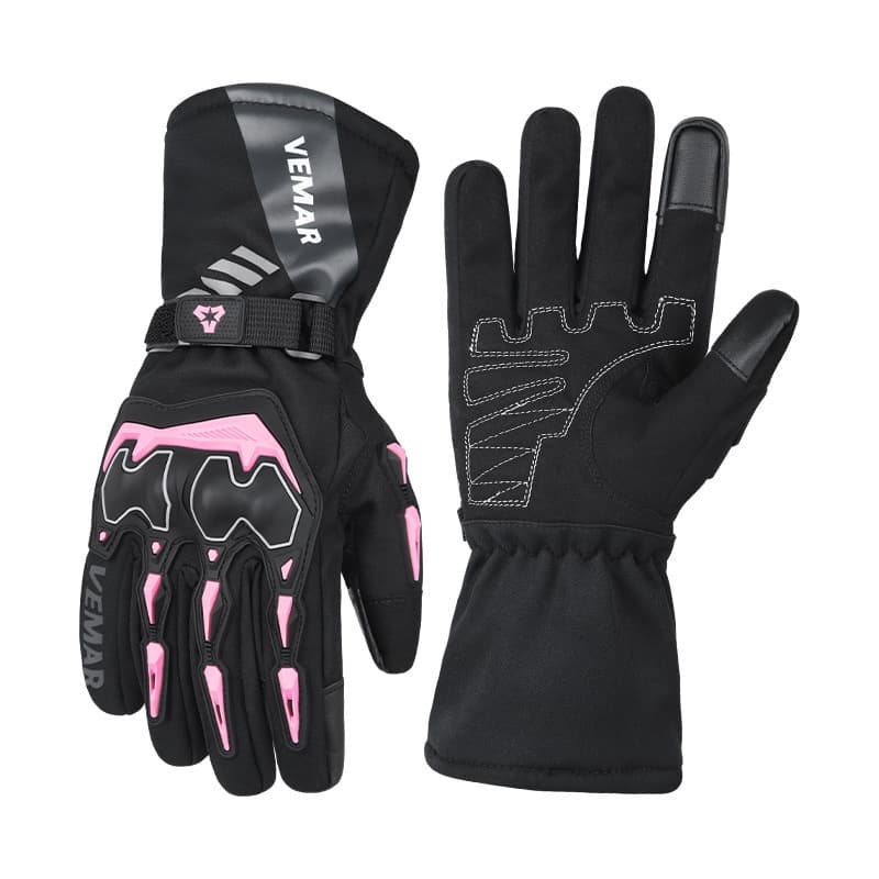 Mens winter waterproof and warm motorcycle riding gloves