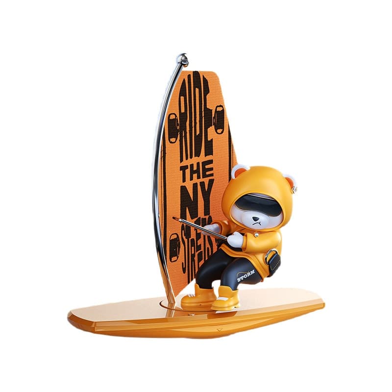 Surfing bear car dashboard ornament - swinging aromatherapy