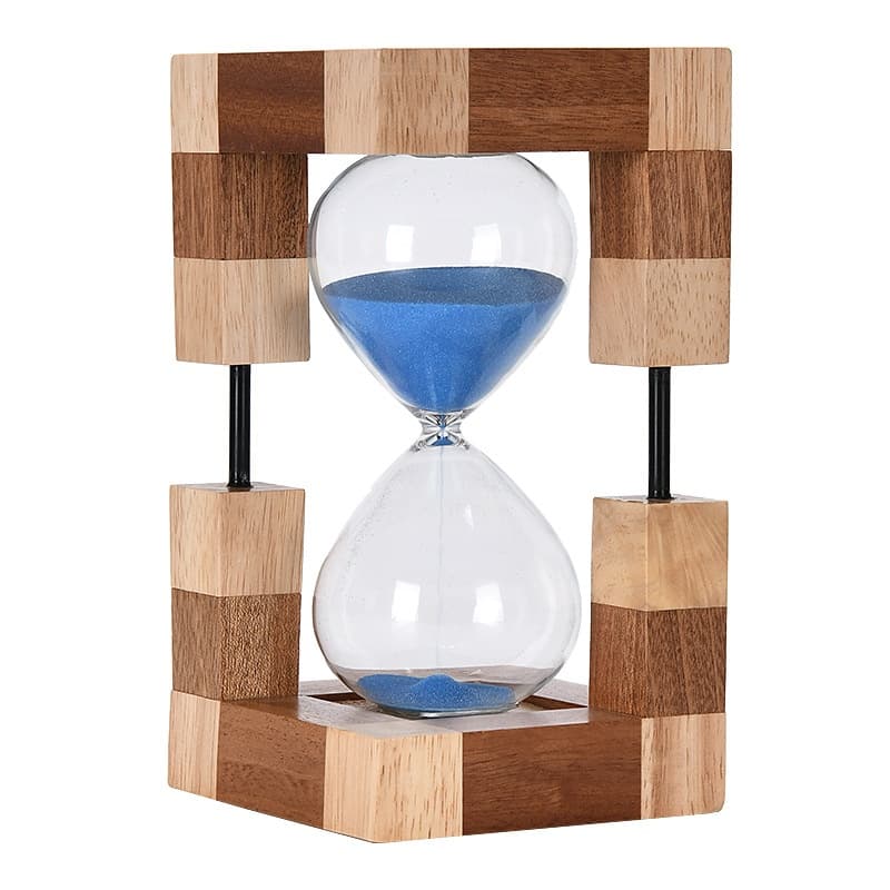 30 minute wooden hourglass timer vintage desktop sand clock