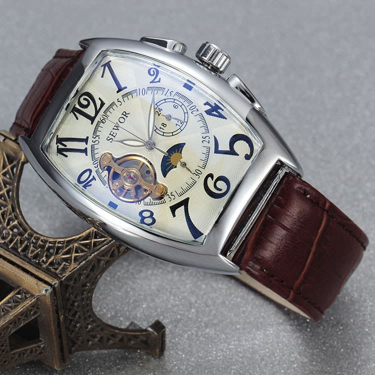 Si SEWOR men mechanical watches tourbillon watch the stars through
