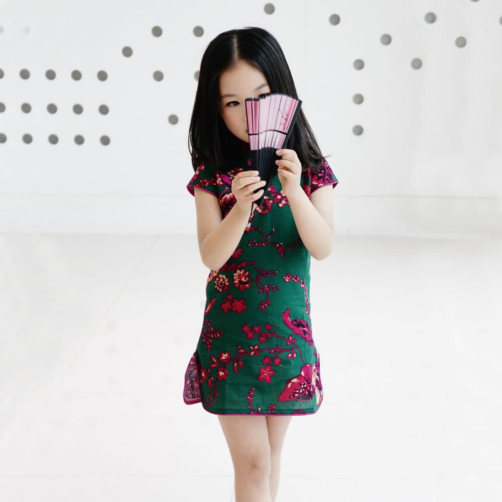 Girls Mianma cheongsam parent-child femelle skirt little girl scout