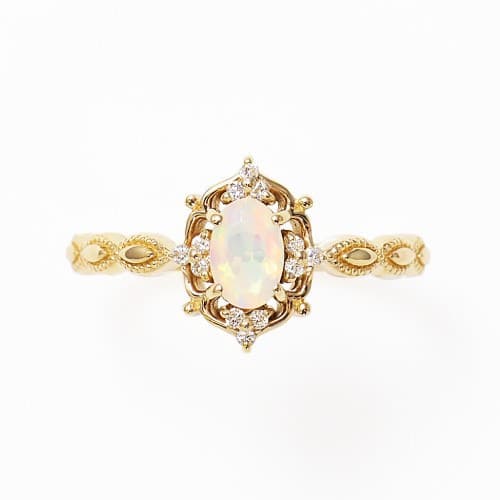 Japanese natural opal jewelry light Dan shape 925 Silver Ring female