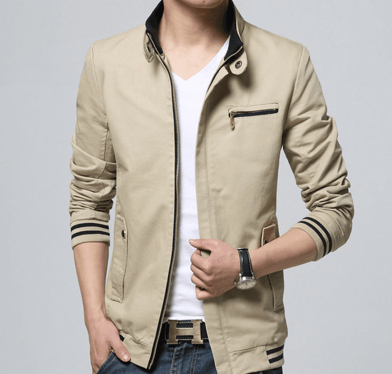 Brand Spring Autumn Men Casual Jacket Coat Men's Washed Pure Cotton