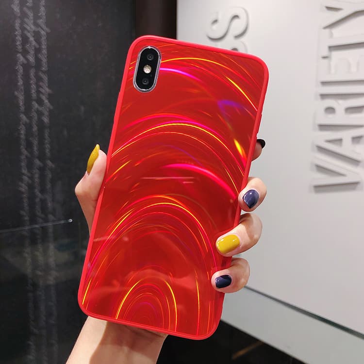 Rainbow mirror soft case phone