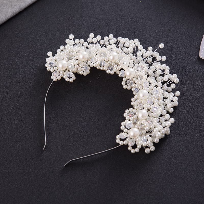 Korean bridal hair accessories, pearl headbands, bands, head flowers