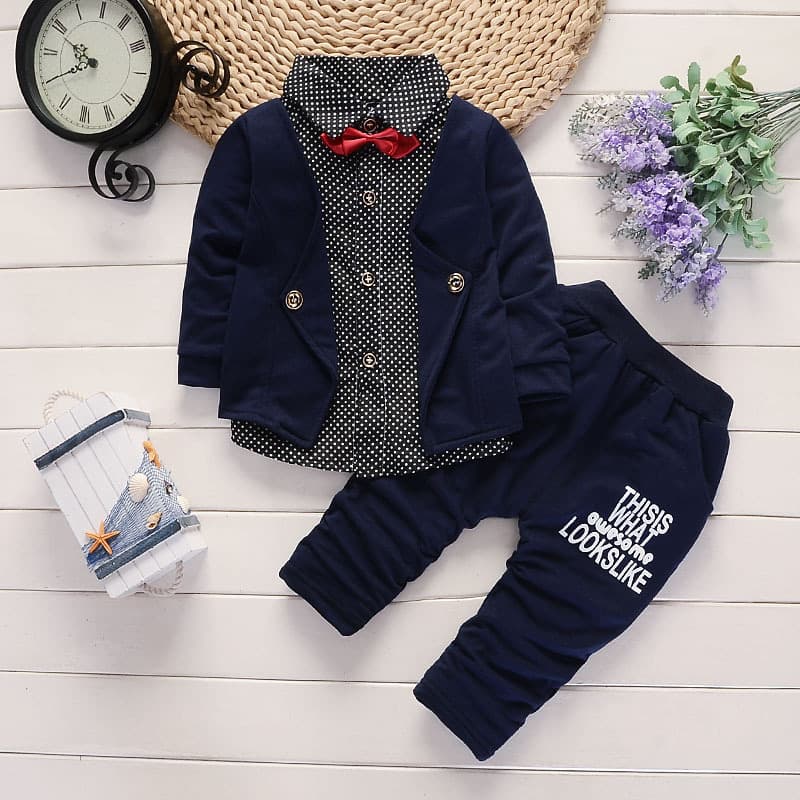 Design Toddler Boys Casual Suit Set Clothes Set Printed Infant