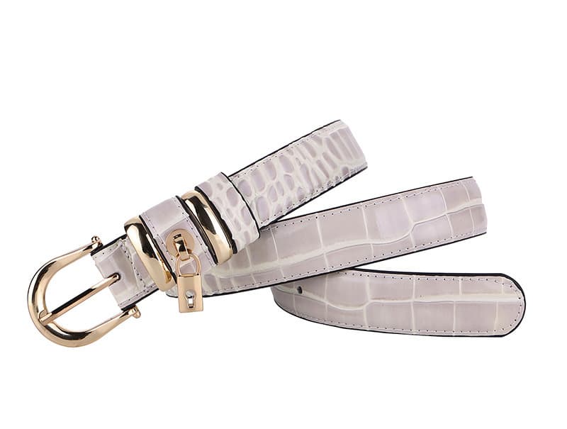 Wide belt ladies cowhide leather decorative