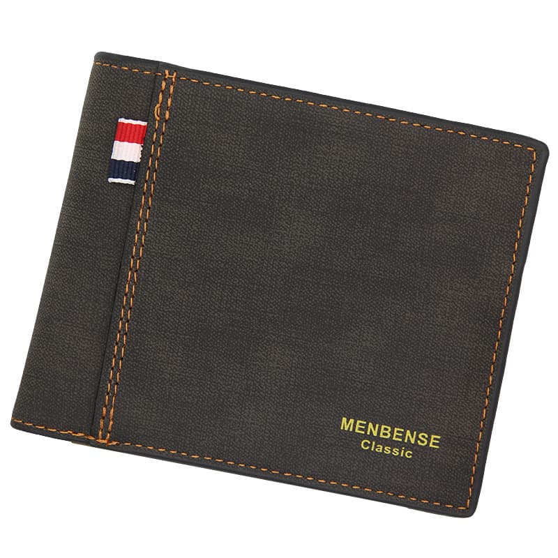 Men's wallets short largecapacity retro Tri-fold bag wallet