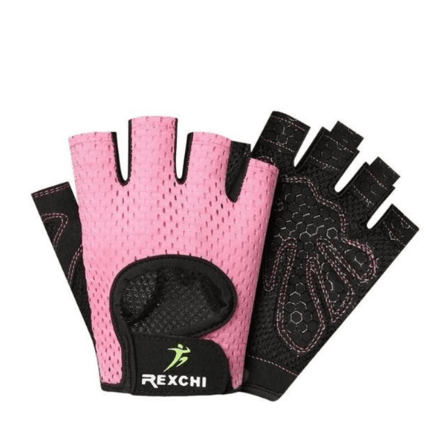Cycling butterfly mesh breathable thin fitness Half-finger gloves
