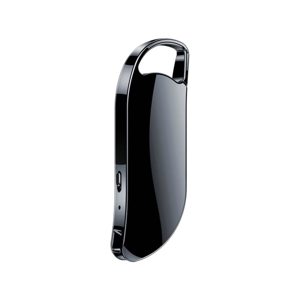Keychain digital voice recorder activated recording