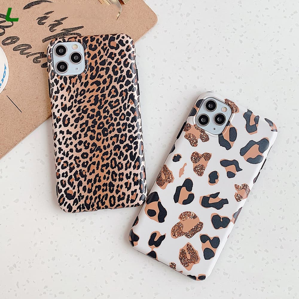 Leopard gradient phone case