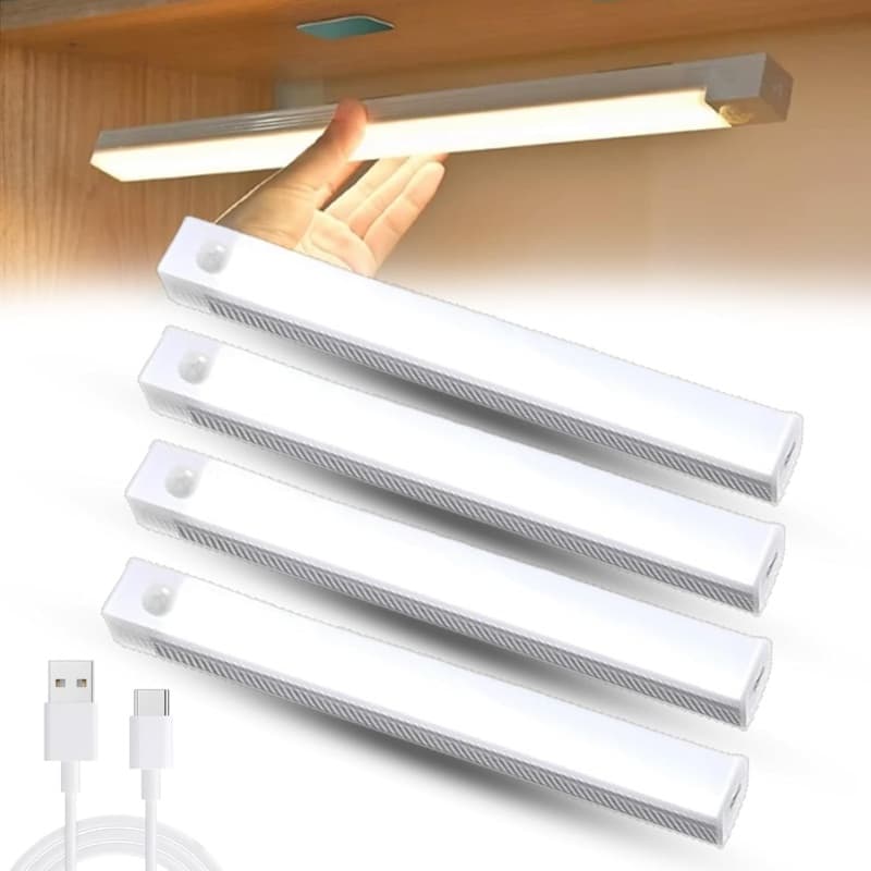 Motion sensor LED light, rechargeable, easy magnetic installation