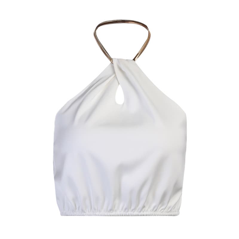 Women's halter short sleeveless top