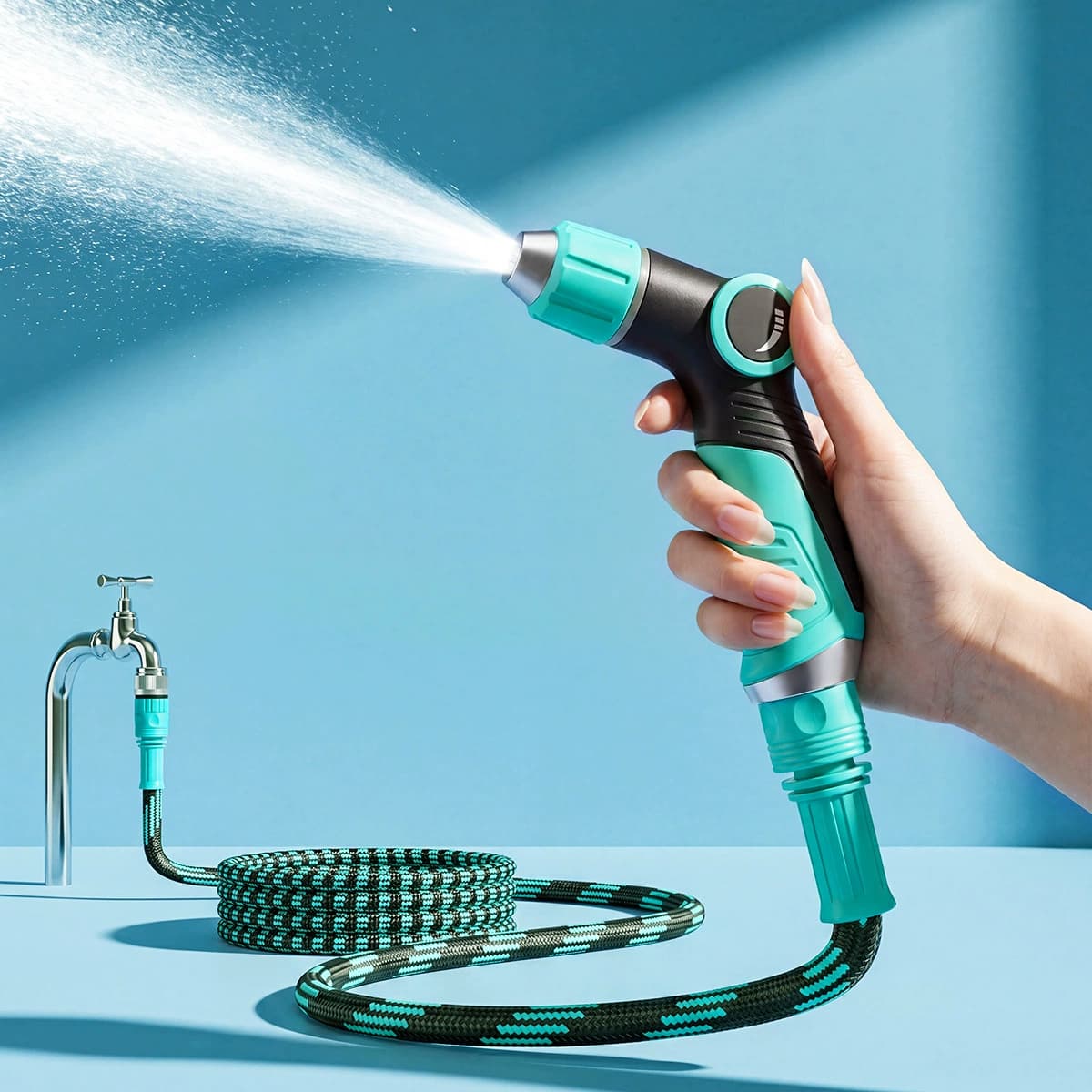 High pressure car wash nozzle, household soft flush water hose