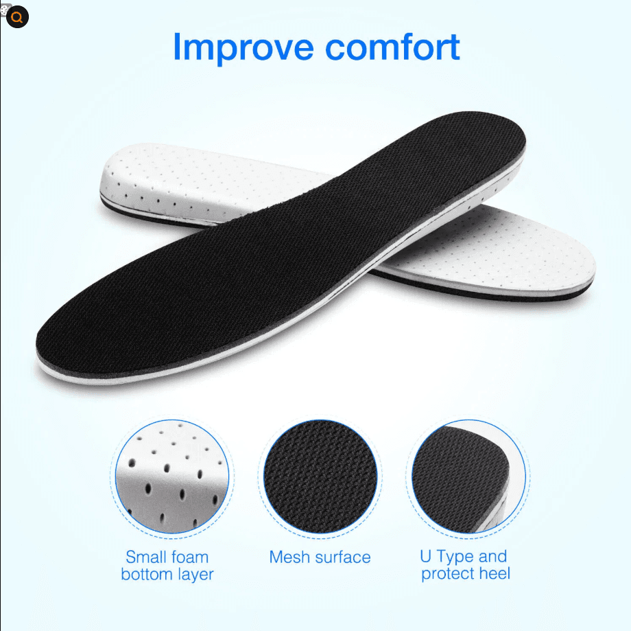 Men women invisible height increase insoles heel lift taller shoe