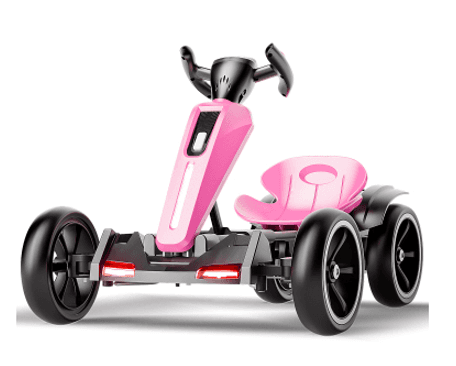 12V electric kids pedal go kart, folder go outdoor ride on toy