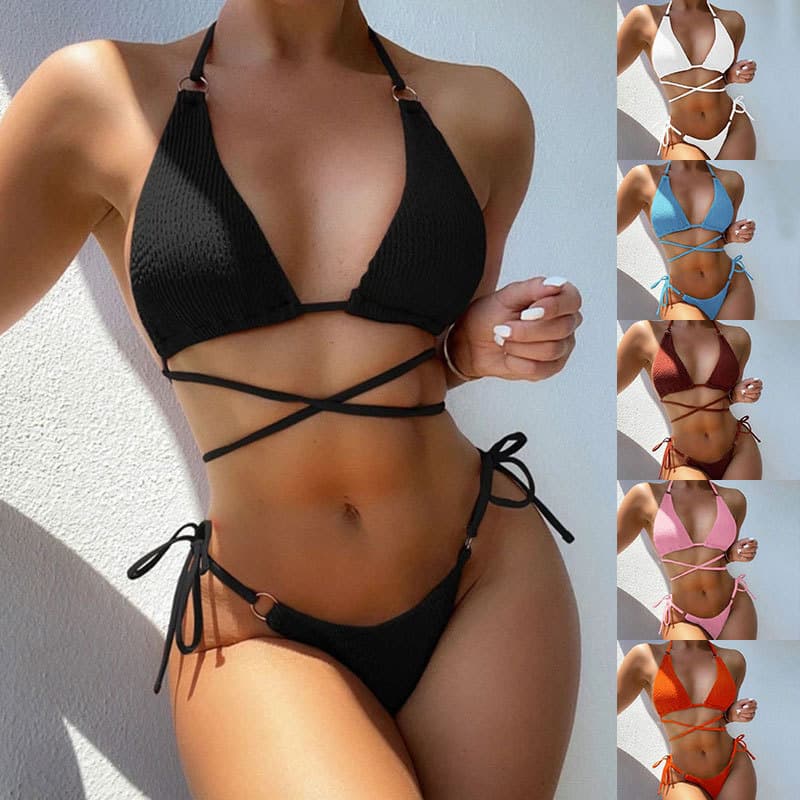 Women's bikini split swimsuit
