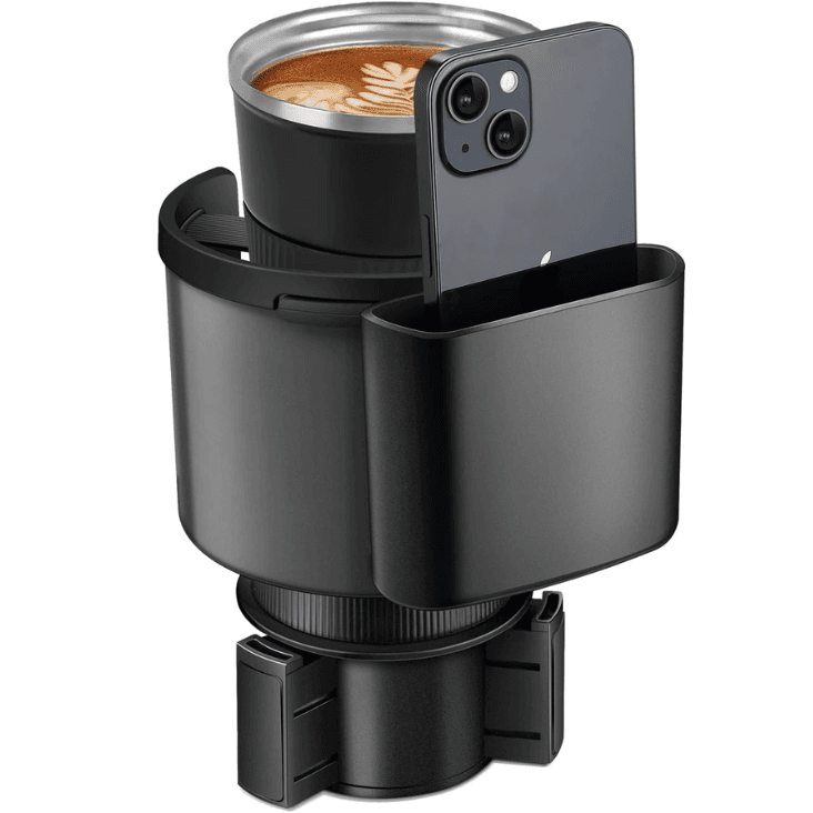 TYKOR car cup holder expander with adjustable base, fits bottles