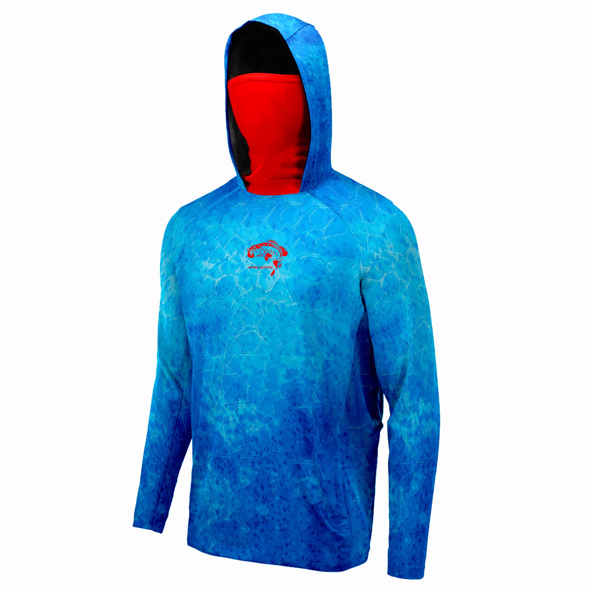 Fishing hoodie sailing shirt surfing face cover neck summer men long