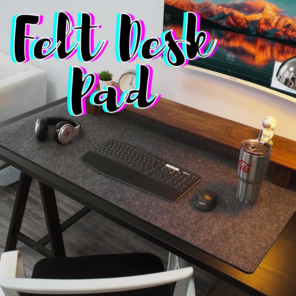 Minimalistic Non-Slip protector felt desk pad extended mouse keyboard
