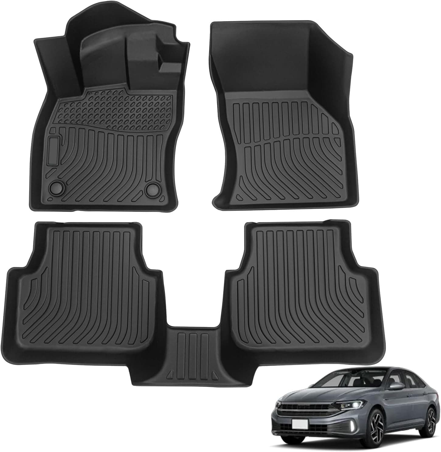 Floor mats custom for jetta - waterproof car all weather guard heavy