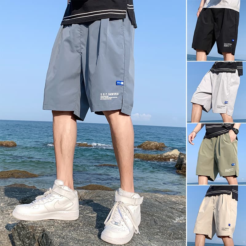 Ice Silk Shorts Summer Thin Quick-drying Casual Pants Men's Beach