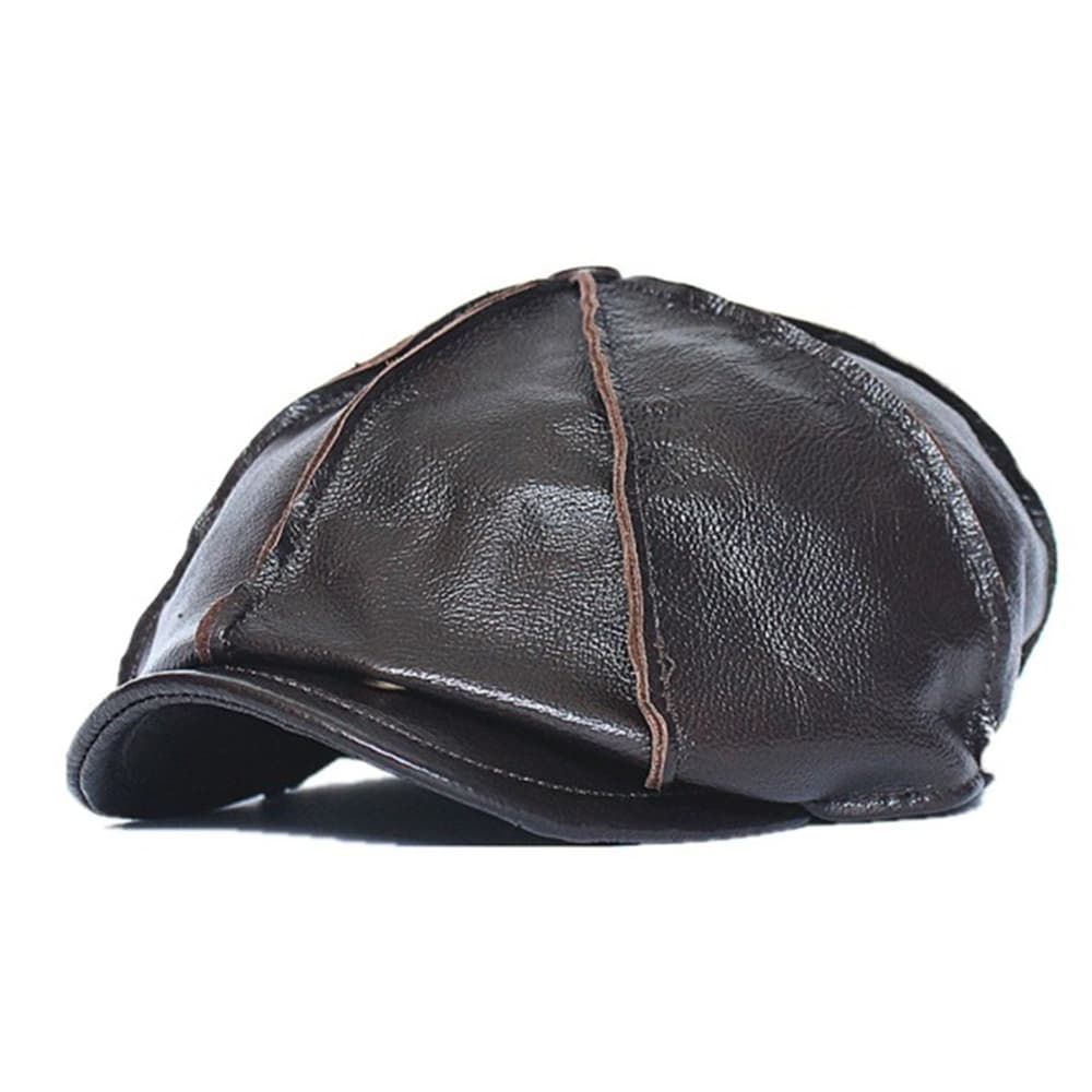 First Layer Cowhide Beret Men And Women Painter Hats