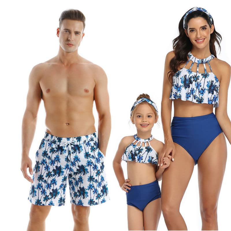 Parent-child swimwear beach pants men and women adult children's