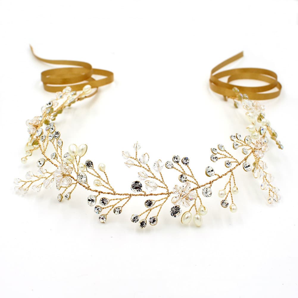 Wedding styling pearl headwear