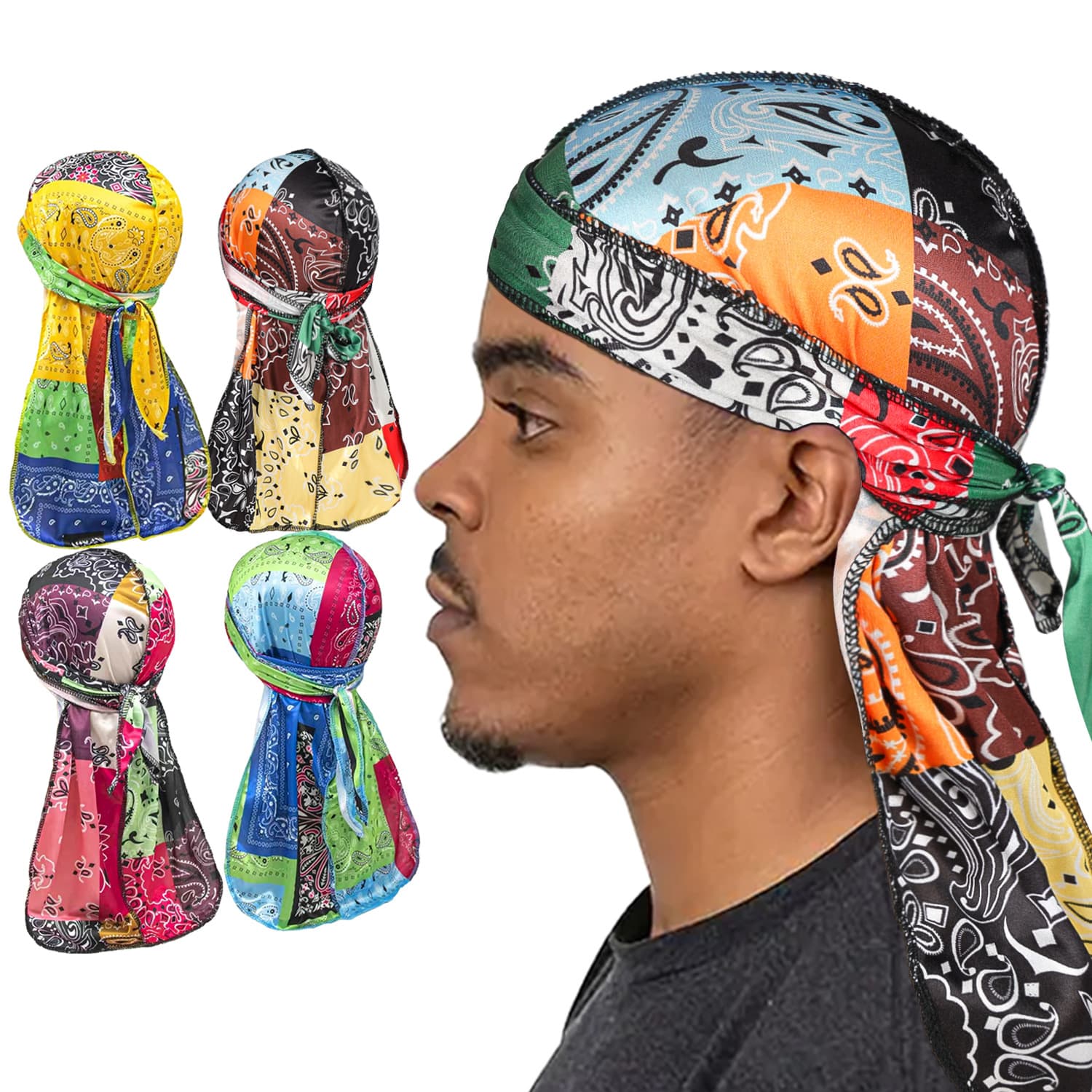 Multicolor printing pirate hat men's