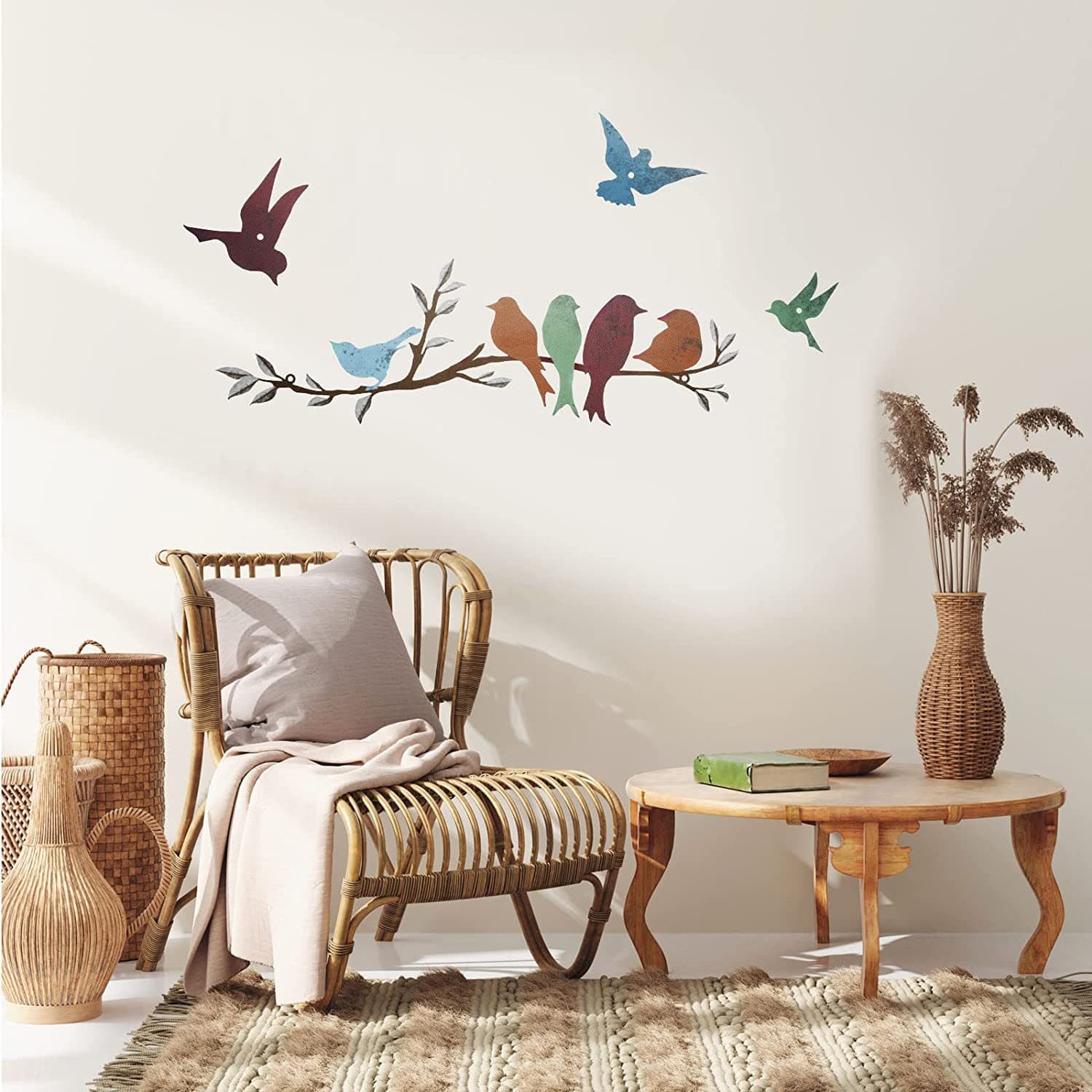 Bird branch wall decoration Wall-mounted