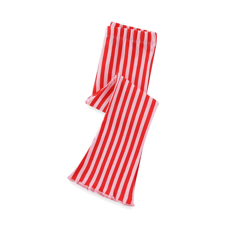 Flared cotton childrens pants