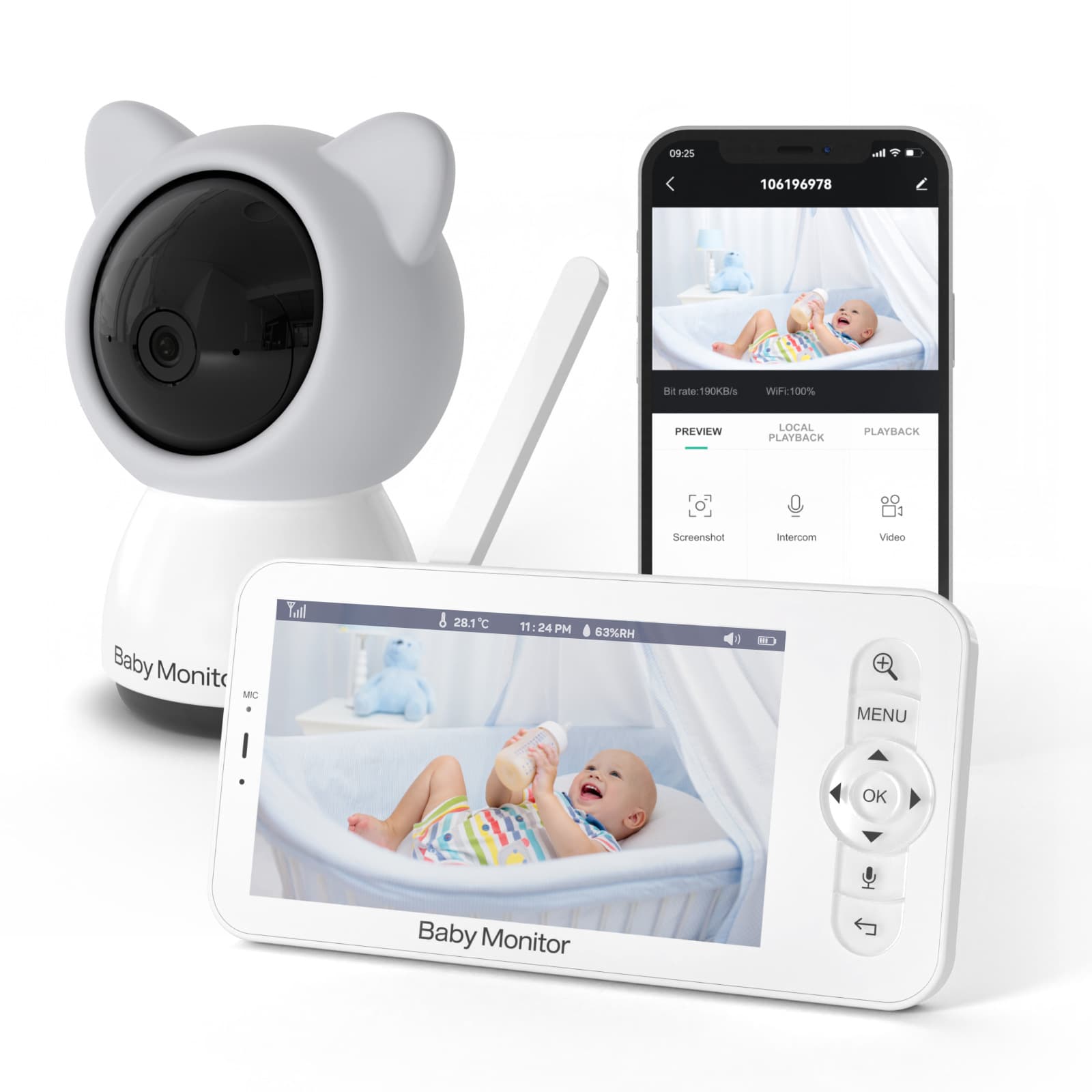 5-inch 1080p Baby Monitor