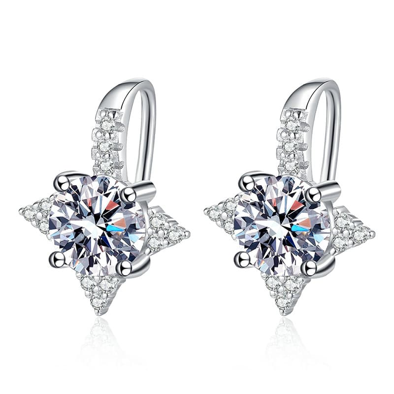 Female light luxury temperament octagonal star earrings