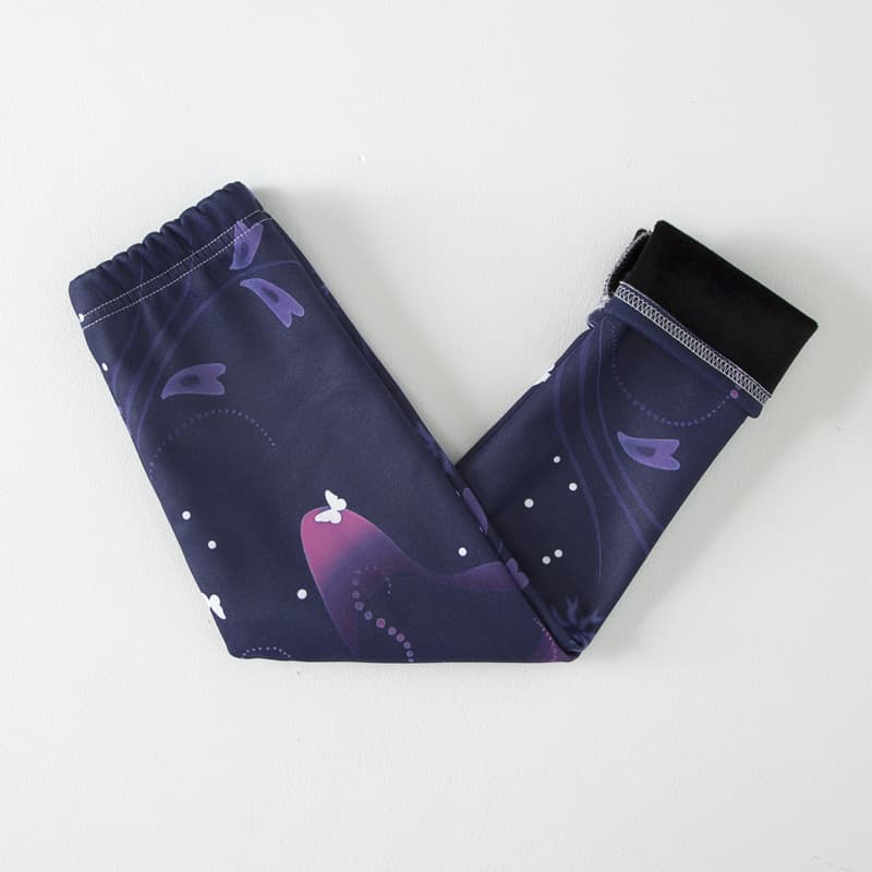 Basic Fleece-lined Extra-thick childrens leggings