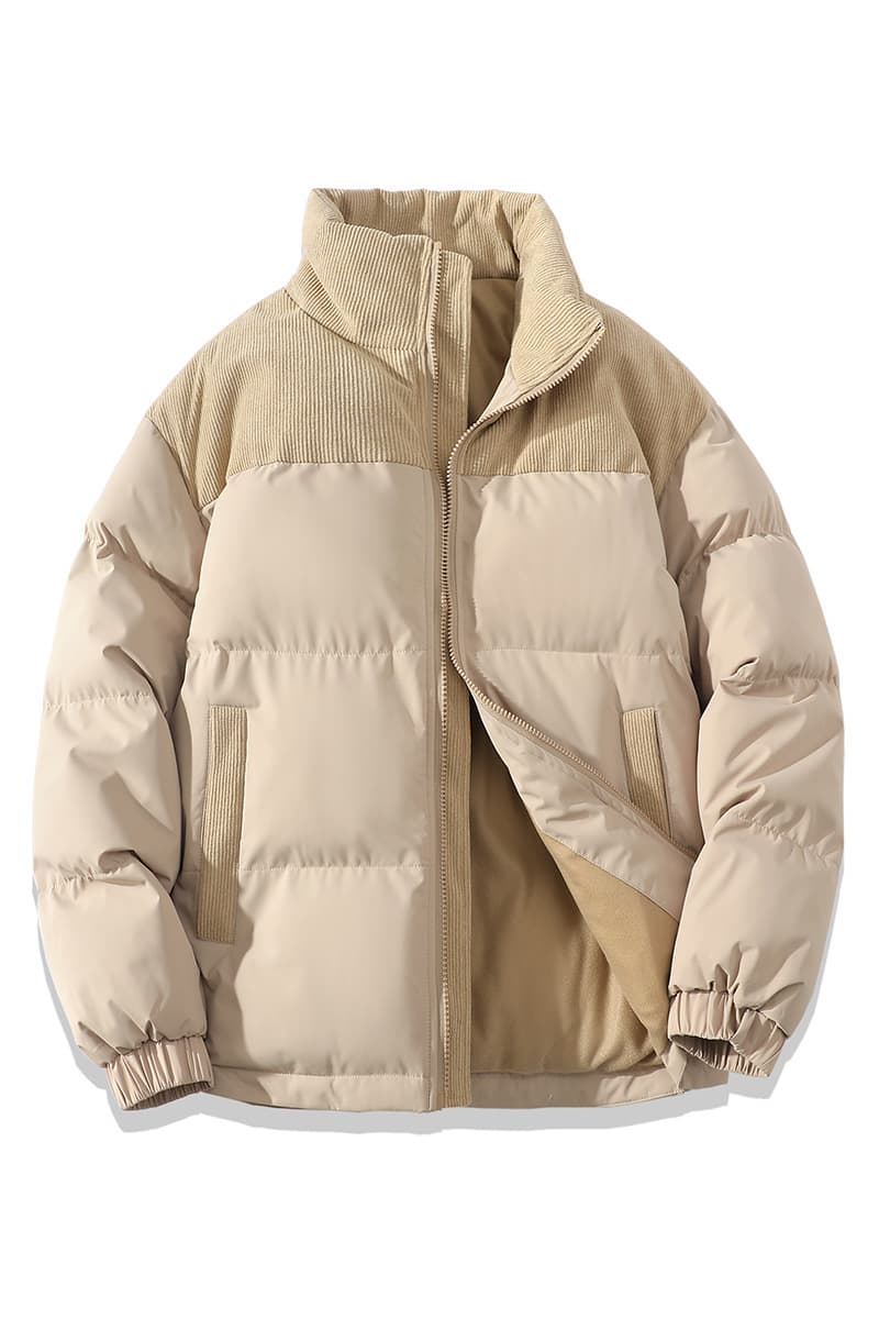 Winter stand collar Contrast-colored coat cotton padded jacket